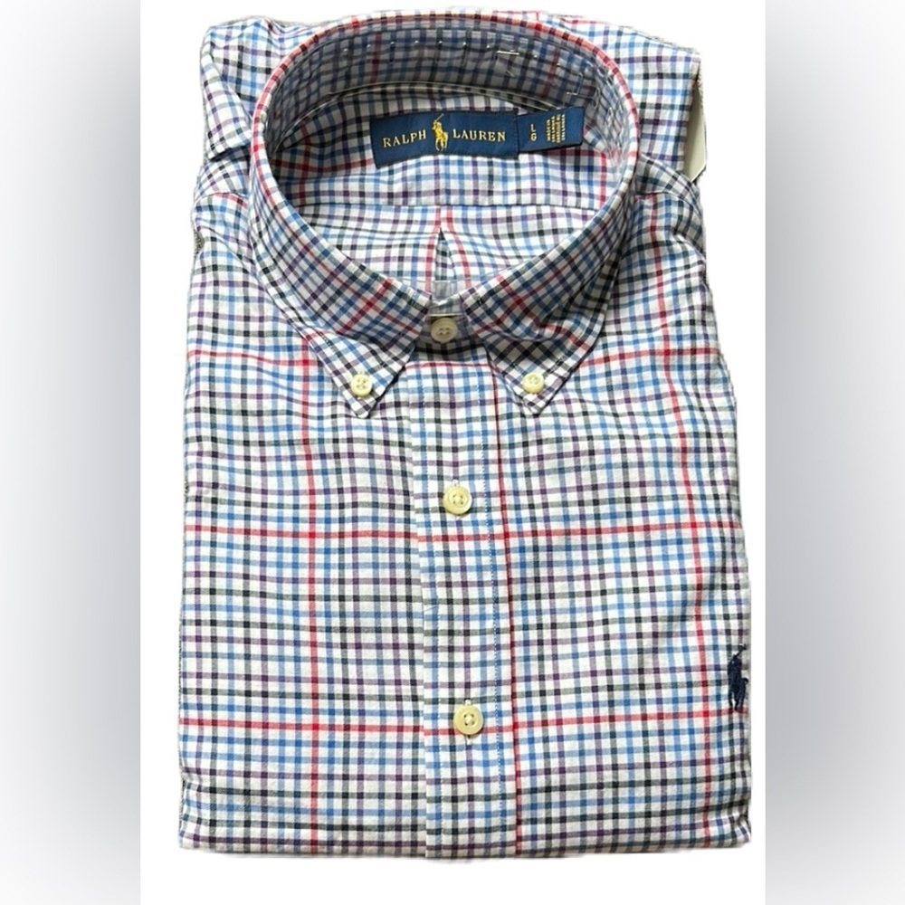 Polo Ralph Lauren
Men's Classic Fit  Blue / Ruby  -Size L